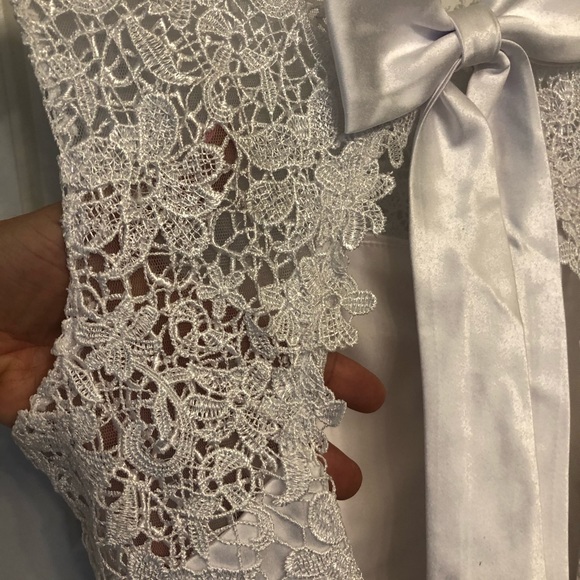 New Wedding Dress White Lace Mini - Picture 4 of 7